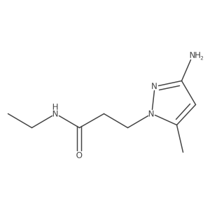 3-(3-amino-5-methyl-1H-pyrazol-1-yl)-N-ethylpropanamide结构式