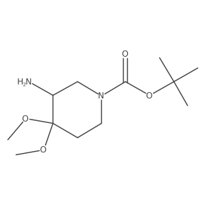 Tert-butyl 3-amino-4,4-dimethoxypiperidine-1-carboxylate Structure