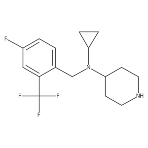 N-Cyclopropyl-N-(4-fluoro-2-(trifluoromethyl)benzyl)piperidin-4-amine Structure