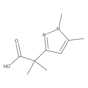 2-(1,5-dimethyl-1H-pyrazol-3-yl)-2-methylpropanoicacid结构式