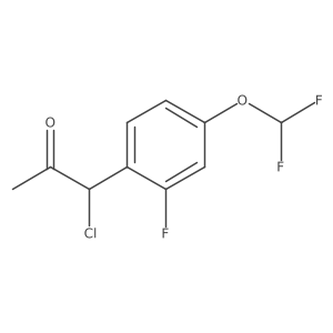 1-Chloro-1-(4-(difluoromethoxy)-2-fluorophenyl)propan-2-one Structure