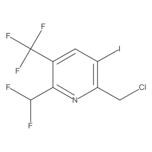 2-(Chloromethyl)-6-(difluoromethyl)-3-iodo-5-(trifluoromethyl)pyridine结构式