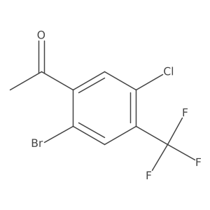 2'-Bromo-5'-chloro-4'-(trifluoromethyl)acetophenone结构式