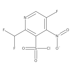 2-(Difluoromethyl)-5-fluoro-4-nitropyridine-3-sulfonyl chloride结构式