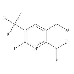 2-(Difluoromethyl)-6-iodo-5-(trifluoromethyl)pyridine-3-methanol Structure