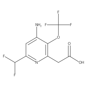 2-(4-Amino-6-(difluoromethyl)-3-(trifluoromethoxy)pyridin-2-yl)acetic acid结构式