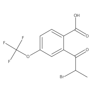 2-(2-Bromopropanoyl)-4-(trifluoromethoxy)benzoic acid Structure