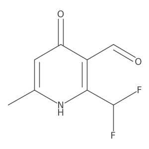 2-(Difluoromethyl)-4-hydroxy-6-methylpyridine-3-carboxaldehyde结构式
