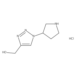 (1-(pyrrolidin-3-yl)-1H-1,2,3-triazol-4-yl)methanol hydrochloride结构式