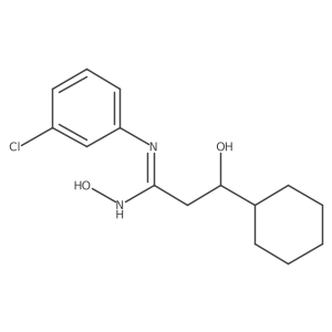 N'-(3-chlorophenyl)-3-cyclohexyl-N,3-dihydroxypropanimidamide Structure