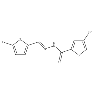 4-Bromo-N'-((5-fluorothiophen-2-yl)methylene)thiophene-2-carbohydrazide结构式