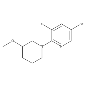5-Bromo-3-fluoro-2-(3-methoxypiperidin-1-yl)pyridine Structure