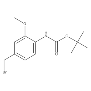 tert-butyl N-[4-(bromomethyl)-2-methoxyphenyl]carbamate结构式