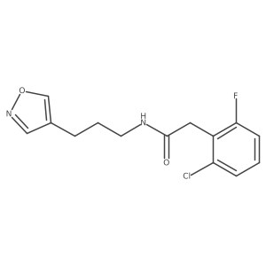 2-(2-chloro-6-fluorophenyl)-N-(3-(isoxazol-4-yl)propyl)acetamide Structure