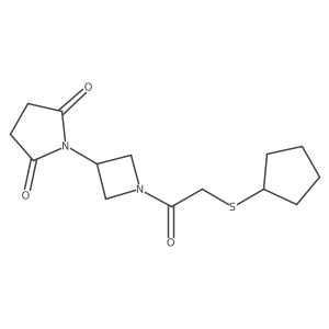 1-(1-(2-(Cyclopentylthio)acetyl)azetidin-3-yl)pyrrolidine-2,5-dione Structure