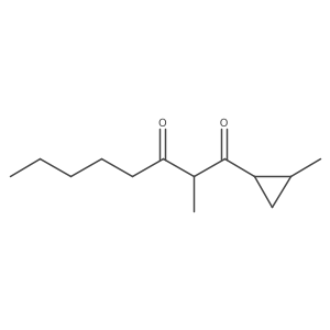 2-Methyl-1-(2-methylcyclopropyl)octane-1,3-dione结构式