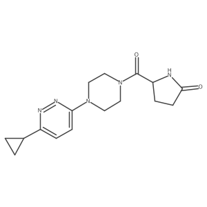 5-[4-(6-Cyclopropylpyridazin-3-yl)piperazine-1-carbonyl]pyrrolidin-2-one Structure