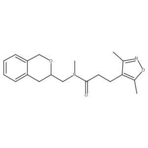 3-(3,5-dimethylisoxazol-4-yl)-N-(isochroman-3-ylmethyl)-N-methylpropanamide Structure