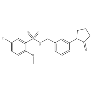 5-chloro-2-methoxy-N-((2-(2-oxopyrrolidin-1-yl)pyridin-4-yl)methyl)benzenesulfonamide结构式