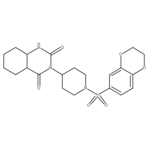 3-[1-(2,3-dihydro-1,4-benzodioxin-6-ylsulfonyl)piperidin-4-yl]-4a,5,6,7,8,8a-hexahydro-1H-quinazoline-2,4-dione结构式