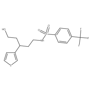 N-(5-hydroxy-3-(thiophen-3-yl)pentyl)-4-(trifluoromethyl)benzenesulfonamide Structure