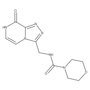 N-((8-hydroxy-[1,2,4]triazolo[4,3-a]pyrazin-3-yl)methyl)morpholine-4-carboxamide结构式