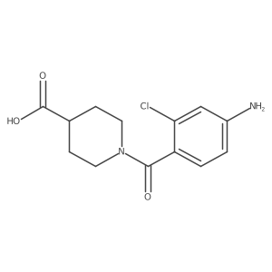 1-(4-Amino-2-chlorobenzoyl)-4-piperidinecarboxylic acid Structure