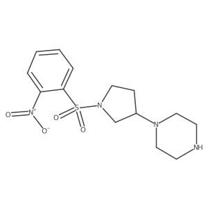1-[1-(2-Nitrobenzenesulfonyl)pyrrolidin-3-yl]piperazine Structure