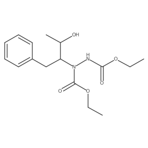 1,2-Hydrazinedicarboxylic acid, 1-[(1R,2S)-2-hydroxy-1-(phenylmethyl)propyl]-, 1,2-diethyl ester Structure