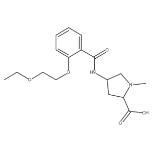 rel-(2R,4R)-4-(2-(2-Ethoxyethoxy)benzamido)-1-methylpyrrolidine-2-carboxylic acid结构式