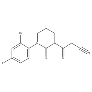 3-[1-(2-Bromo-4-fluorophenyl)-2-oxopiperidin-3-yl]-3-oxopropanenitrile结构式