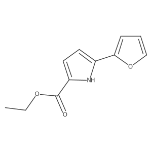 1H-Pyrrole-2-carboxylic acid, 5-(2-furanyl)-, ethyl ester Structure