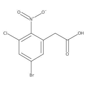 5-Bromo-3-chloro-2-nitrophenylacetic acid结构式