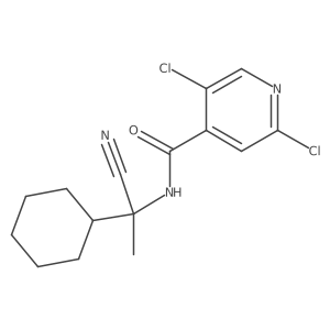 2,5-dichloro-N-(1-cyano-1-cyclohexylethyl)pyridine-4-carboxamide Structure