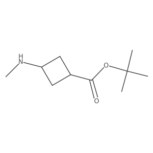 Tert-butyl 3-(methylamino)cyclobutane-1-carboxylate结构式