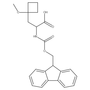 2-({[(9H-fluoren-9-yl)methoxy]carbonyl}amino)-3-(1-methoxycyclobutyl)propanoic acid Structure