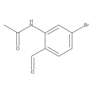 N-(5-bromo-2-formylphenyl)acetamide结构式