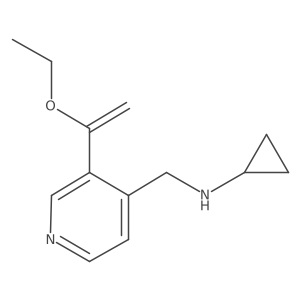N-{[3-(1-ethoxyethenyl)pyridin-4-yl]methyl}cyclopropanamine Structure