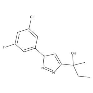 2-[1-(3-chloro-5-fluorophenyl)-1H-1,2,3-triazol-4-yl]butan-2-ol Structure