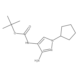 tert-butyl N-(3-amino-1-cyclopentyl-1H-pyrazol-4-yl)carbamate Structure