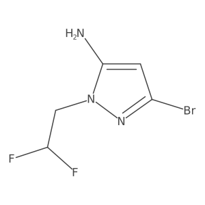 3-Bromo-1-(2,2-difluoroethyl)-1h-pyrazol-5-amine结构式