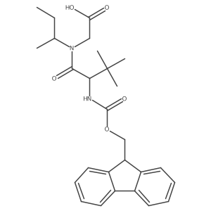 2-[(2S)-N-(butan-2-yl)-2-({[(9H-fluoren-9-yl)methoxy]carbonyl}amino)-3,3-dimethylbutanamido]acetic acid Structure