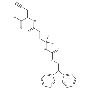 2-[4-({[(9H-fluoren-9-yl)methoxy]carbonyl}amino)-4-methylpentanamido]pent-4-ynoic acid结构式