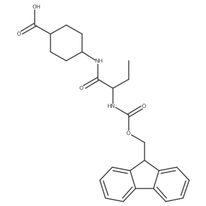 4-[2-({[(9h-Fluoren-9-yl)methoxy]carbonyl}amino)butanamido]cyclohexane-1-carboxylic acid结构式