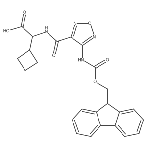 2-cyclobutyl-2-{[4-({[(9H-fluoren-9-yl)methoxy]carbonyl}amino)-1,2,5-oxadiazol-3-yl]formamido}acetic acid Structure