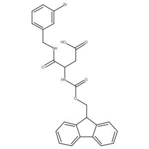 3-{[(3-bromophenyl)methyl]carbamoyl}-3-({[(9H-fluoren-9-yl)methoxy]carbonyl}amino)propanoic acid结构式
