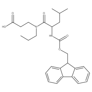 3-[2-({[(9H-fluoren-9-yl)methoxy]carbonyl}amino)-4-methyl-N-propylpentanamido]propanoic acid结构式