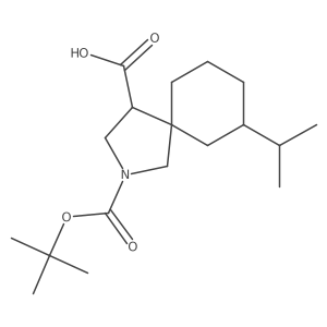 2-[(Tert-butoxy)carbonyl]-7-(propan-2-yl)-2-azaspiro[4.5]decane-4-carboxylic acid结构式