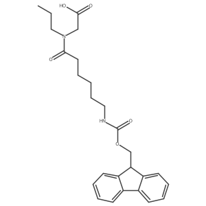 2-[6-({[(9H-fluoren-9-yl)methoxy]carbonyl}amino)-N-propylhexanamido]acetic acid结构式