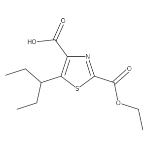 2-(Ethoxycarbonyl)-5-(pentan-3-yl)-1,3-thiazole-4-carboxylic acid Structure